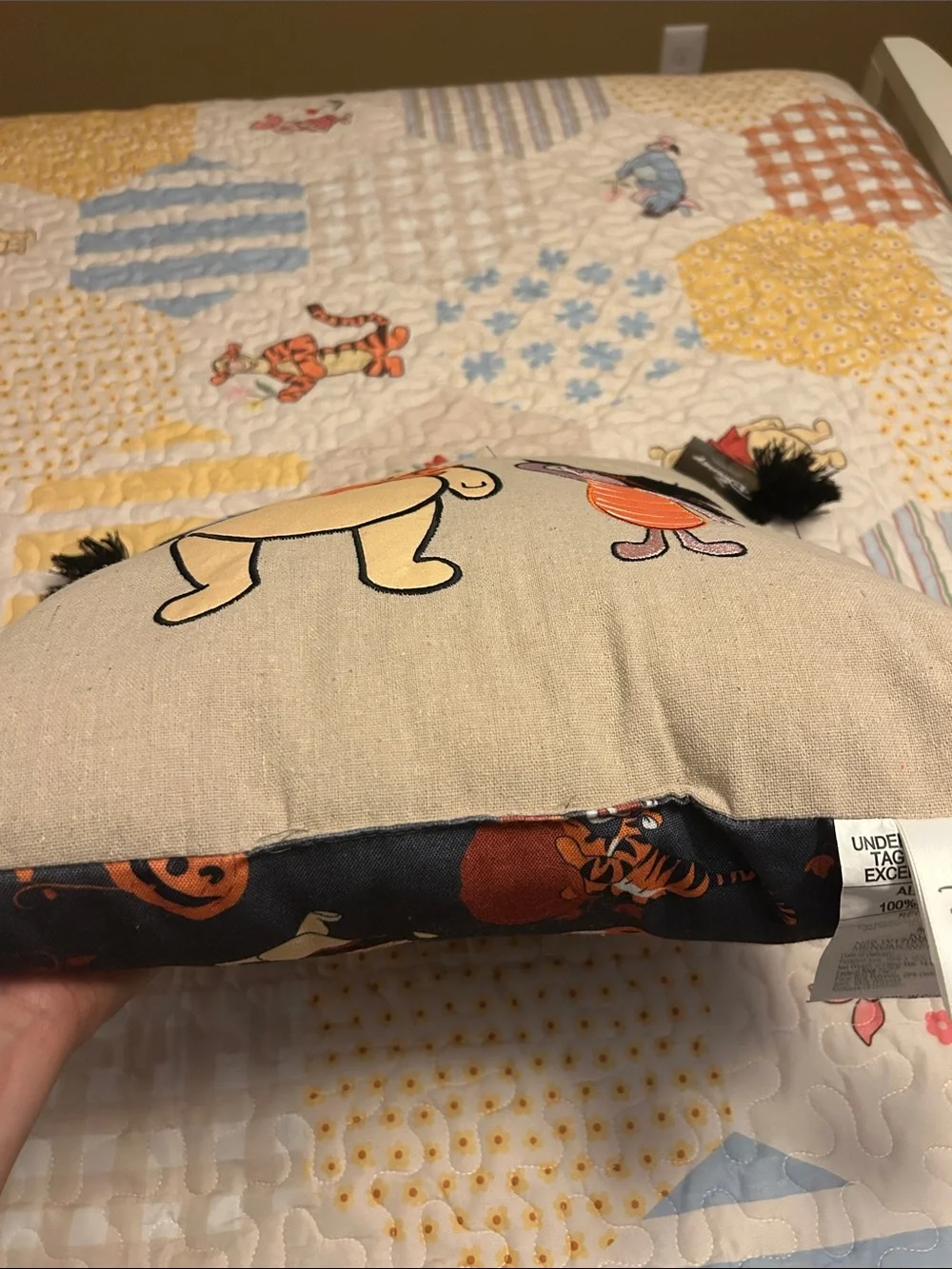Winnie the Pooh & Friends Halloween Accent Pillow - Beige, Orange, Black